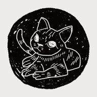 cat doodle drawing N123