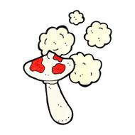 cartoon toadstool mushroom