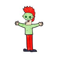 cartoon man in spooky mask