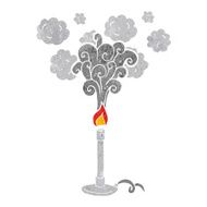 cartoon bunsen burner N2