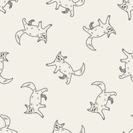 cat doodle drawing seamless pattern background N7