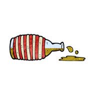 cartoon old rum bottle