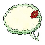 cartoon flower and cloud frame