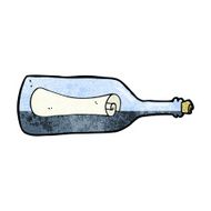 message in a bottle cartoon N2