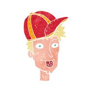 cartoon boy wearing cap N4