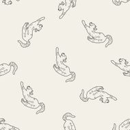 cat doodle drawing seamless pattern background N17