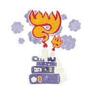 cartoon magical spell books