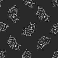 cat doodle drawing seamless pattern background N21