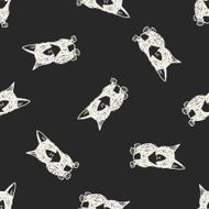 cat doodle drawing seamless pattern background N22