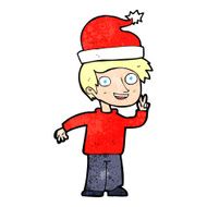 cartoon man ready for christmas N25
