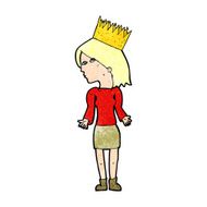 cartoon woman wearing crown