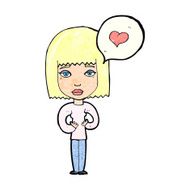 cartoon woman in love N38