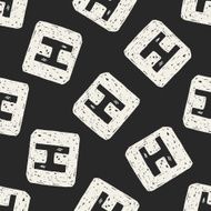 Doodle Hospital seamless pattern background