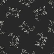 cat doodle drawing seamless pattern background N26