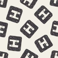 Doodle Hospital seamless pattern background N2