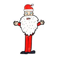 cartoon worried santa claus N2