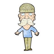 cartoon man wearing winter hat N31