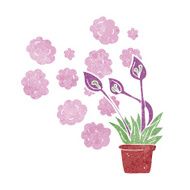 cartoon excotic flowers N2