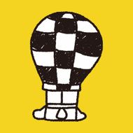 doodle hot air balloon N19