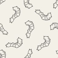 caterpillar doodle seamless pattern background