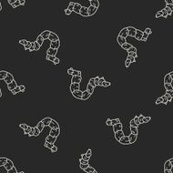 caterpillar doodle seamless pattern background N7