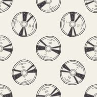 cd doodle seamless pattern background