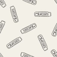 correction pen doodle seamless pattern background