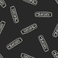 correction pen doodle seamless pattern background N2