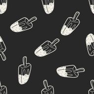 doodle ice cream seamless pattern background N4
