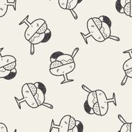 doodle ice cream seamless pattern background N8