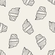doodle ice cream seamless pattern background N9