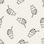 doodle ice cream seamless pattern background N10