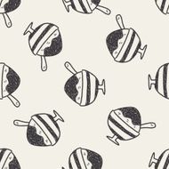 doodle ice cream seamless pattern background N11