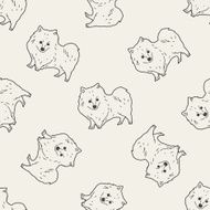 dog doodle seamless pattern background N3
