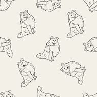 dog doodle seamless pattern background N7