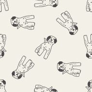 dog doodle seamless pattern background N8