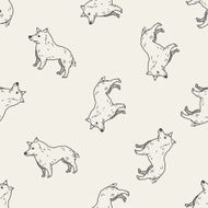 dog doodle seamless pattern background N10