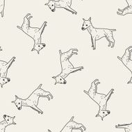 dog doodle seamless pattern background N11