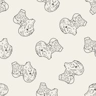 dog doodle seamless pattern background N12