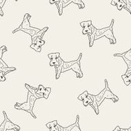 dog doodle seamless pattern background N14