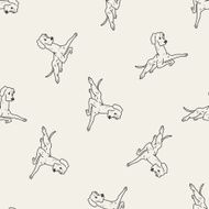 dog doodle seamless pattern background N16