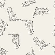 dog doodle seamless pattern background N17
