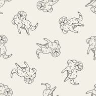 dog doodle seamless pattern background N18
