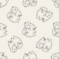 dog doodle seamless pattern background N19