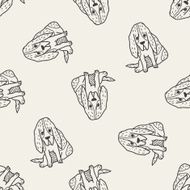 dog doodle seamless pattern background N20