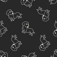 dog doodle seamless pattern background N22