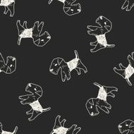 dog doodle seamless pattern background N24