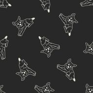 dog doodle seamless pattern background N25