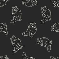 dog doodle seamless pattern background N27