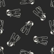 dog doodle seamless pattern background N28
